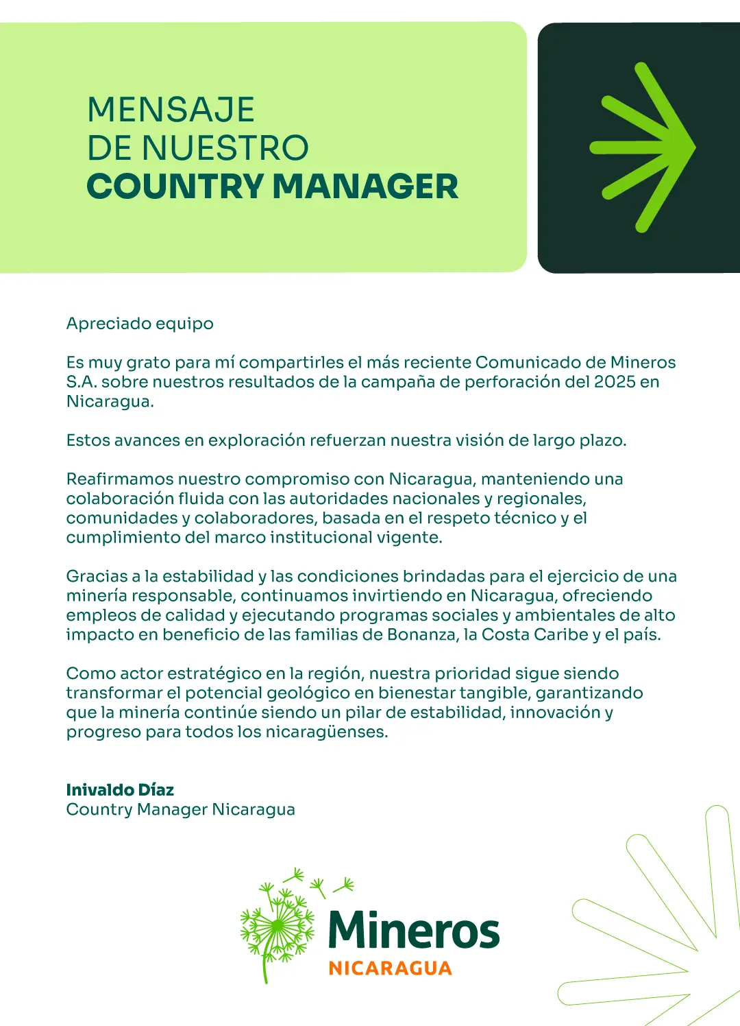 Comunicado-Country Manager- Hemco Nicaragua